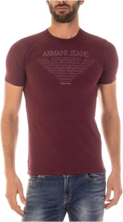 Armani Jeans t-shirt Rood Heren