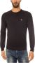 Armani Jeans Gezellige Gebreide Trui Black Heren - Thumbnail 1