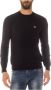 Armani Jeans Gezellige Gebreide Trui Black Heren - Thumbnail 1