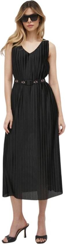 Armani Exchange Midi-jurk met afgeronde V-hals