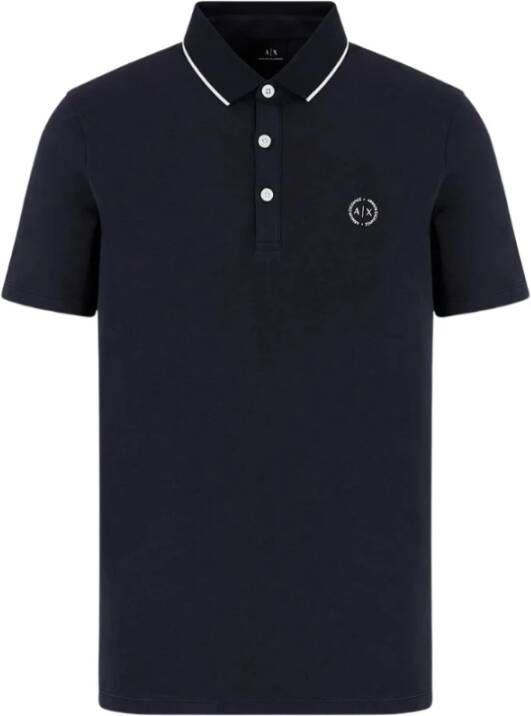 Armani Exchange Klassieke Polo Shirt Blue Heren