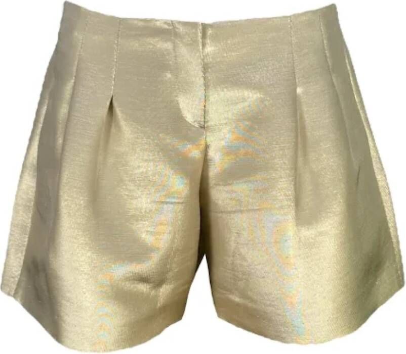 Armani Pre-owned Cotton bottoms Yellow Dames
