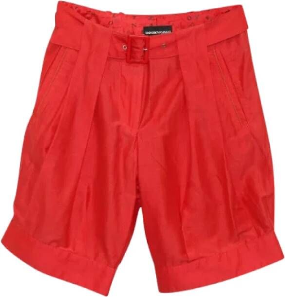 Armani Pre-owned Cotton bottoms Rood Dames