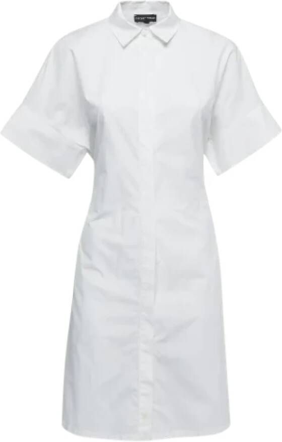 Armani Pre-owned Cotton dresses White Dames