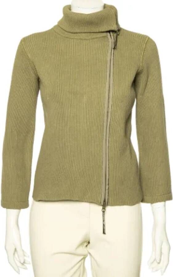 Armani Pre-owned Cotton outerwear Groen Dames