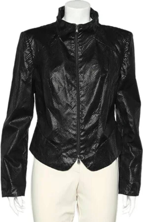 Armani Pre-owned Cotton outerwear Zwart Dames