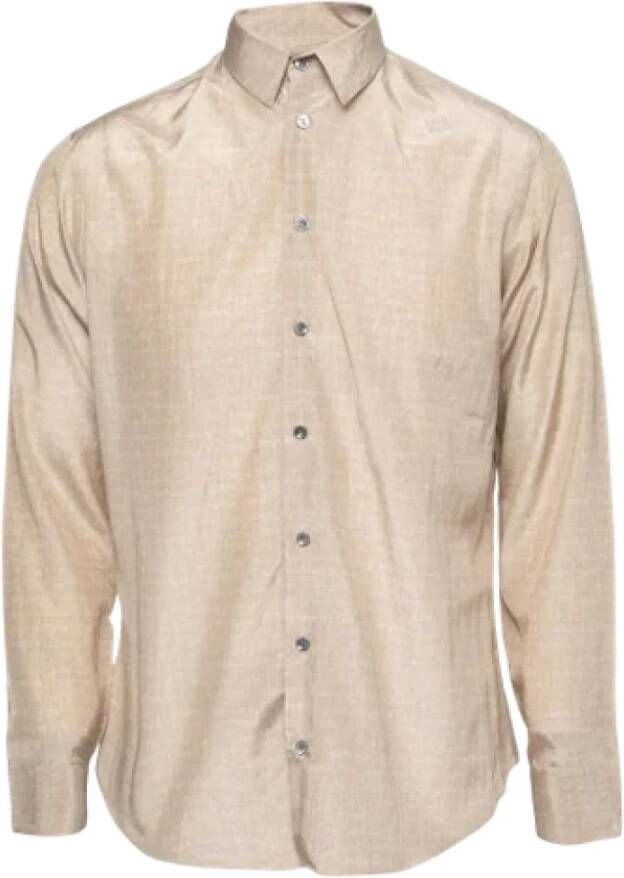 Armani Pre-owned Cotton tops Beige Dames