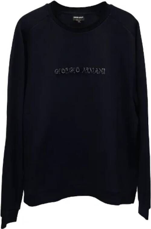 Armani Pre-owned Cotton tops Blauw Dames