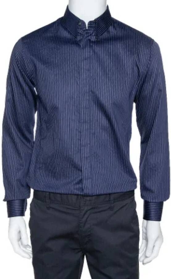 Armani Pre-owned Cotton tops Blauw Dames