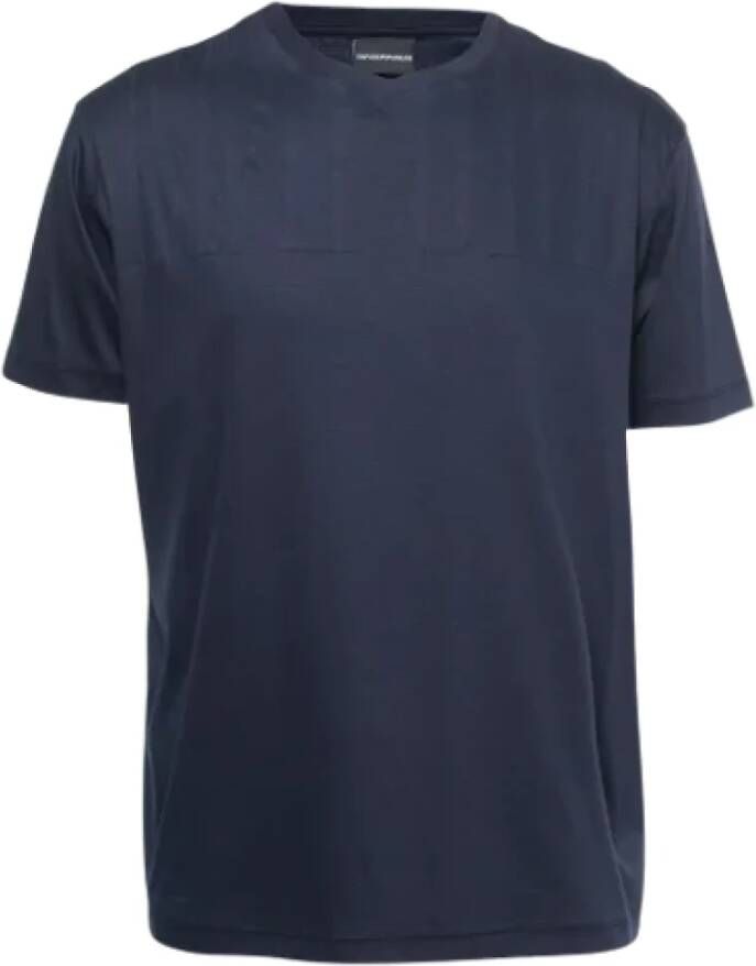 Armani Pre-owned Cotton tops Blauw Dames