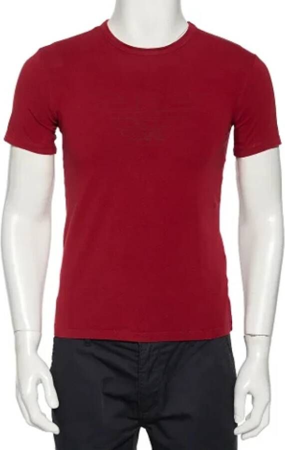 Armani Pre-owned Cotton tops Rood Heren