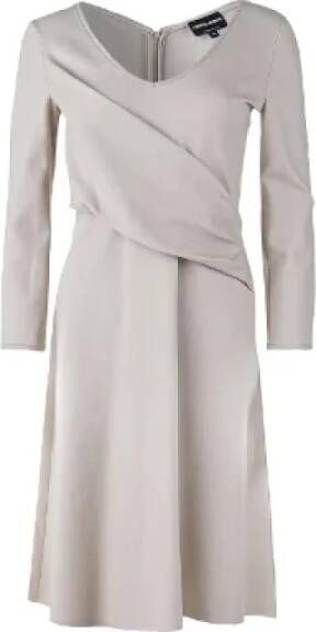 Armani Pre-owned Fabric dresses Beige Dames