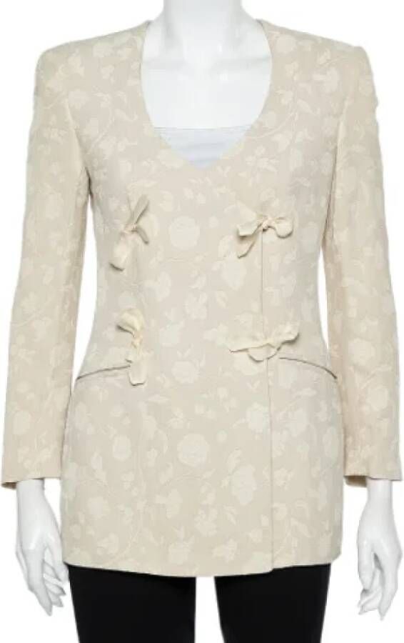 Armani Pre-owned Fabric outerwear Beige Dames