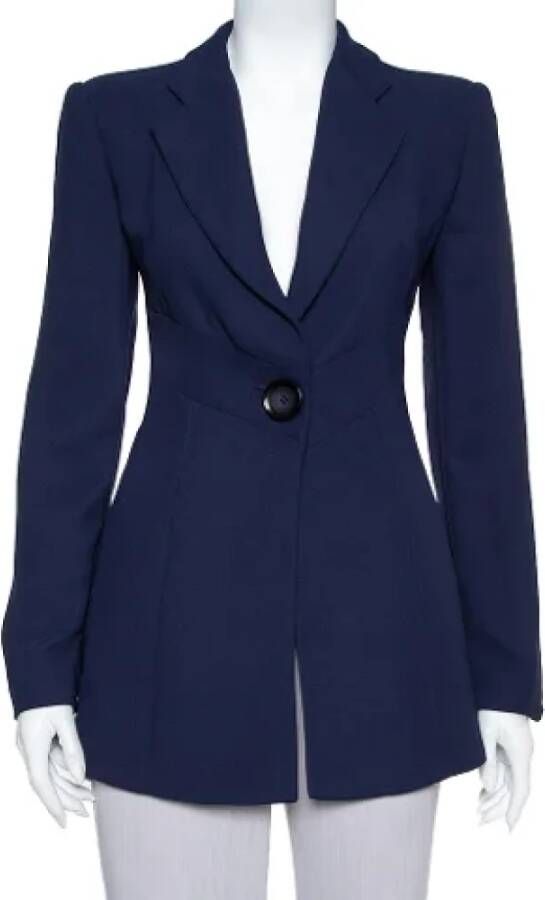 Armani Pre-owned Fabric outerwear Blauw Dames