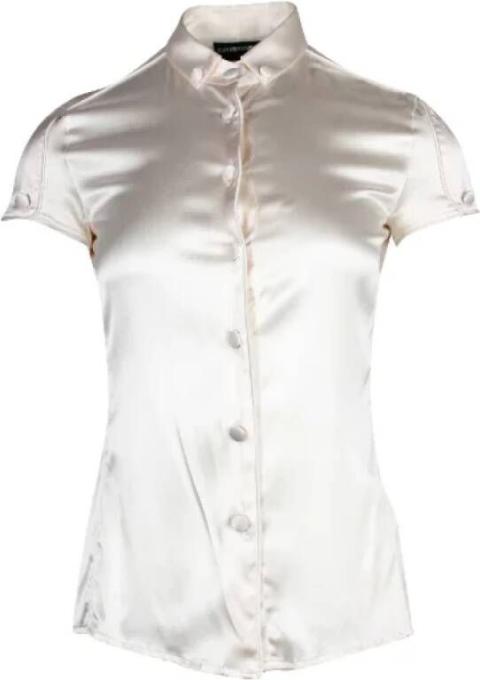 Armani Pre-owned Fabric tops Beige Dames