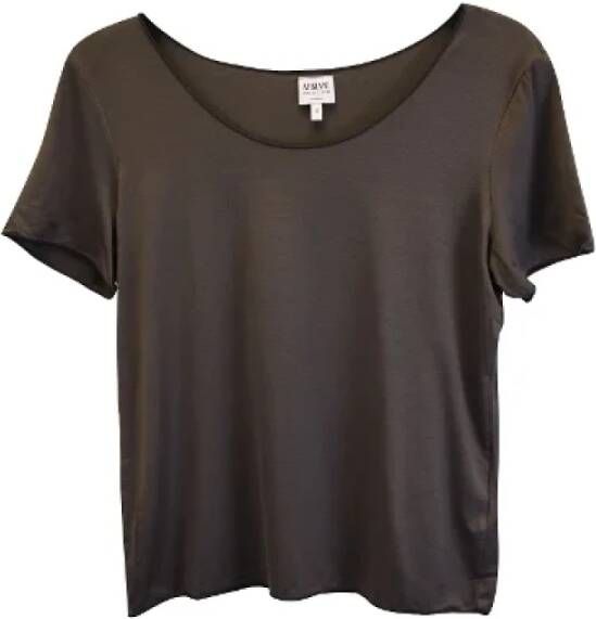 Armani Pre-owned Fabric tops Brown Dames