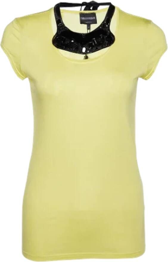 Armani Pre-owned Fabric tops Yellow Dames