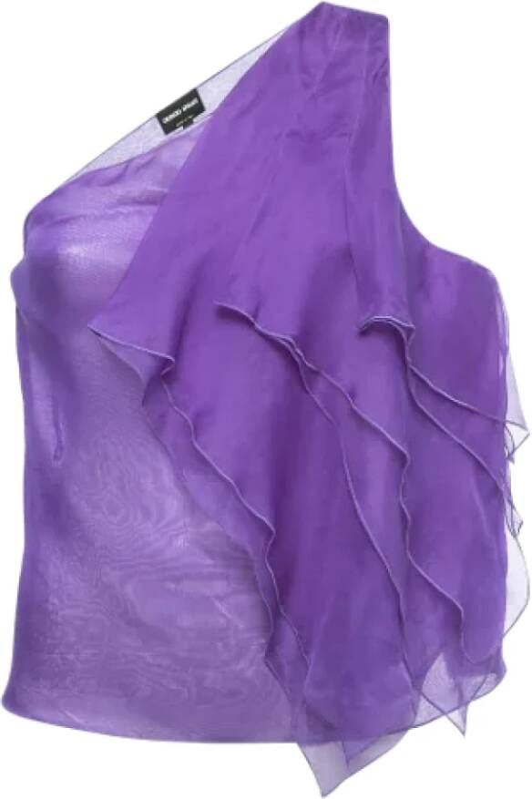 Armani Pre-owned Fabric tops Purple Dames