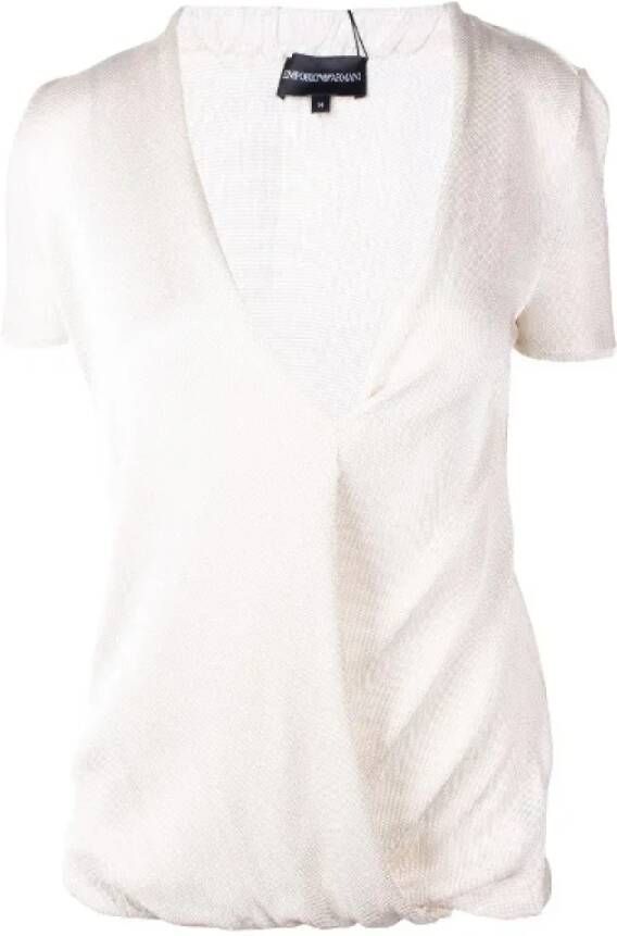 Armani Pre-owned Fabric tops White Dames