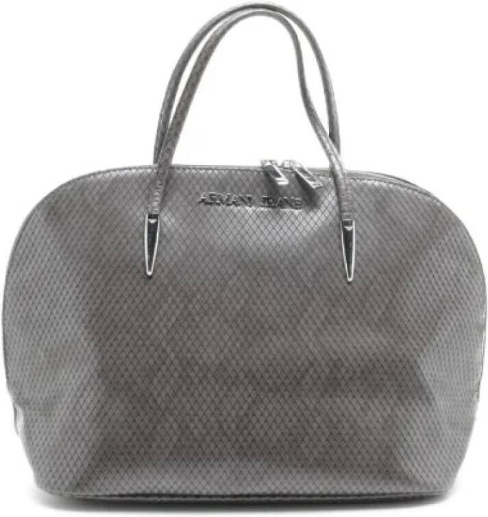 Armani Pre-owned Handtassen van tweedehands stoffen Bruin Dames