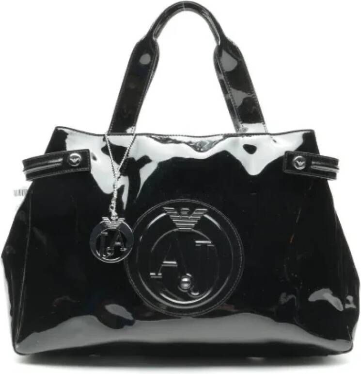 Armani Pre-owned Handtassen van tweedehands stoffen Zwart Dames