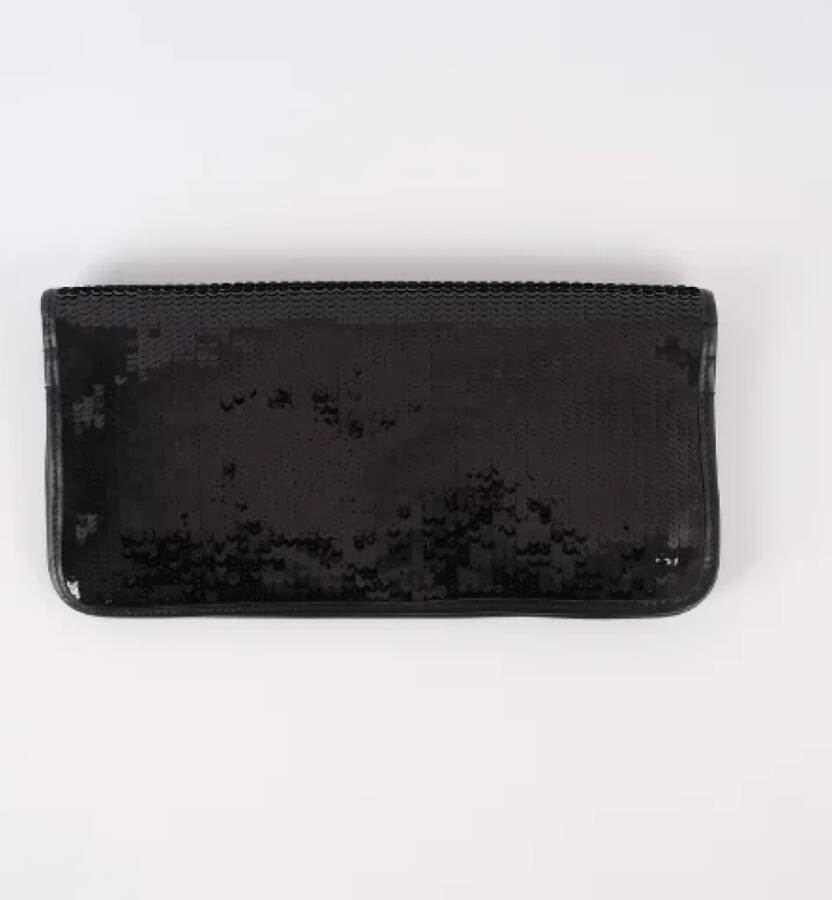 Armani Pre-owned Leather clutches Grijs Unisex
