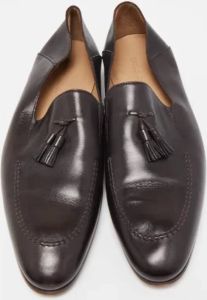 Armani Pre-owned Leather flats Bruin Dames