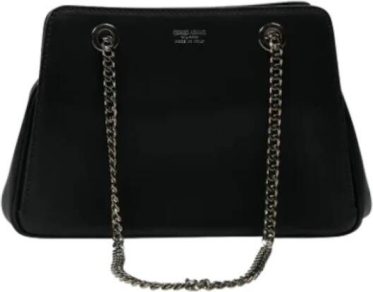 Armani Pre-owned Leather handbags Zwart Dames