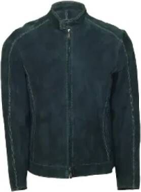 Armani Pre-owned Leather outerwear Groen Dames