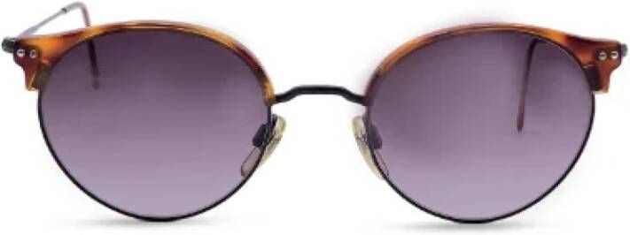 Armani Pre-owned Metal sunglasses Bruin Dames