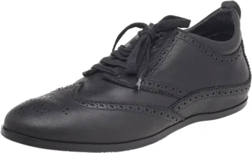 Armani Pre-owned Platte schoenen Zwart Heren