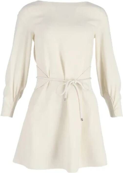 Armani Pre-owned Polyester dresses Beige Dames