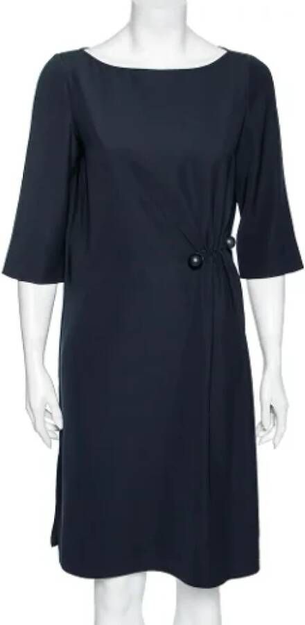 Armani Pre-owned Polyester dresses Blauw Dames