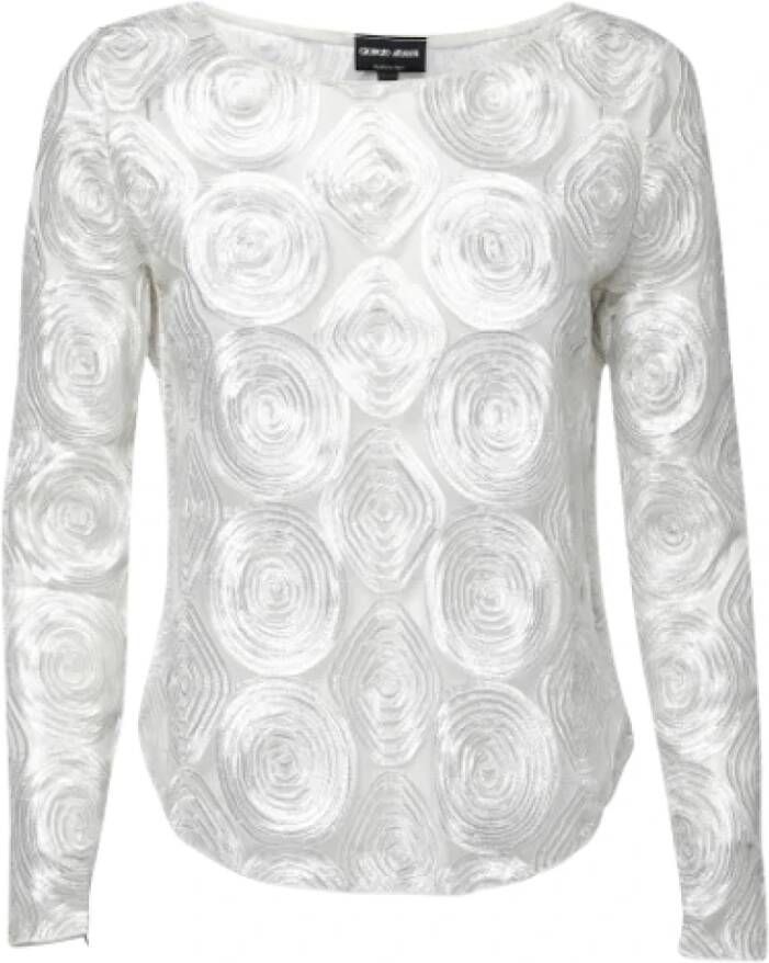 Armani Pre-owned Polyester tops White Dames