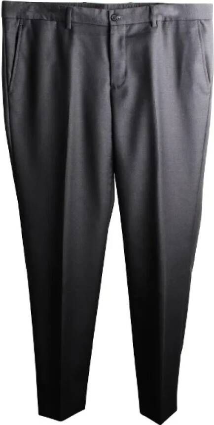 Armani Pre-owned Cotton bottoms Grijs Dames