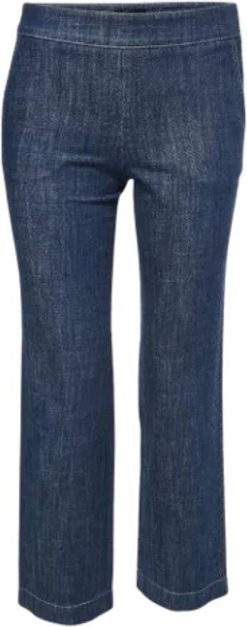 Armani Pre-owned Cotton jeans Blauw Dames