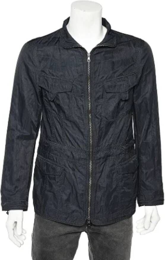 Armani Pre-owned Cotton outerwear Blauw Dames