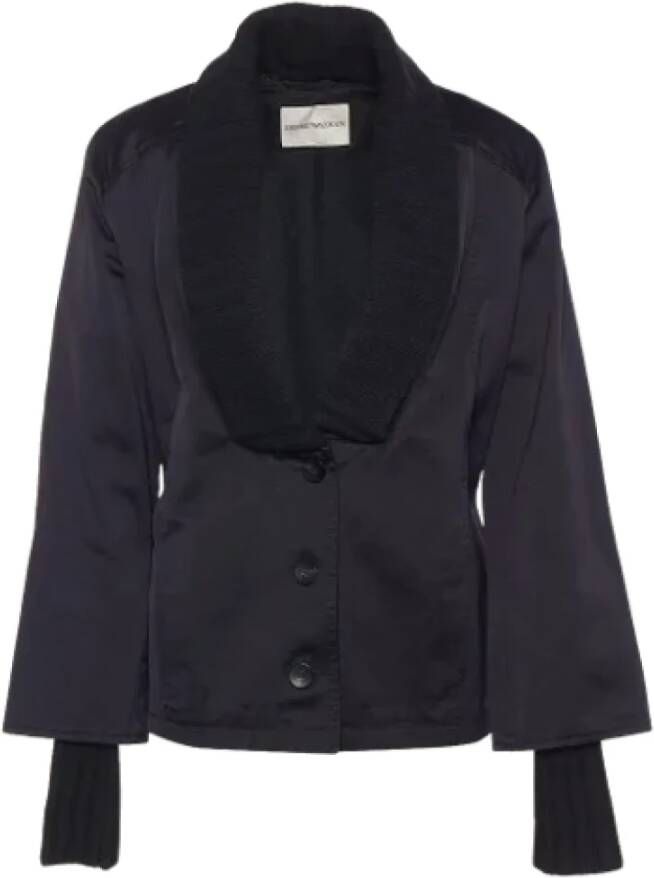 Armani Pre-owned Cotton outerwear Zwart Dames