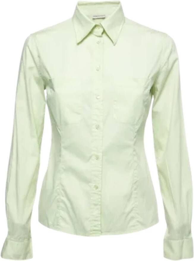 Armani Pre-owned Cotton tops Groen Dames