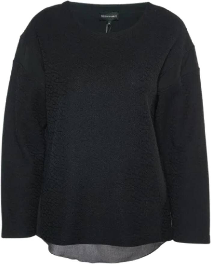 Armani Pre-owned Cotton tops Zwart Dames