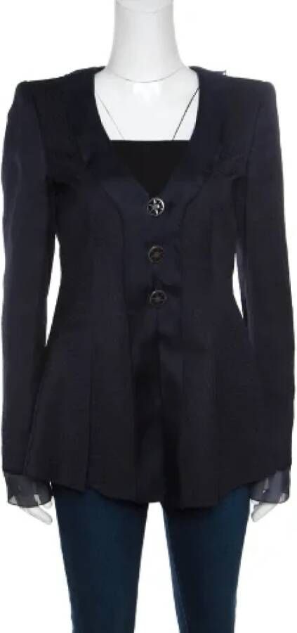 Armani Pre-owned Fabric outerwear Blauw Dames