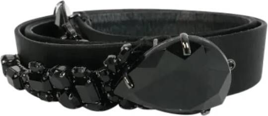 Armani Pre-owned Leather belts Zwart Dames
