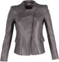 Armani Pre-owned Leather outerwear Grijs Dames - Thumbnail 1