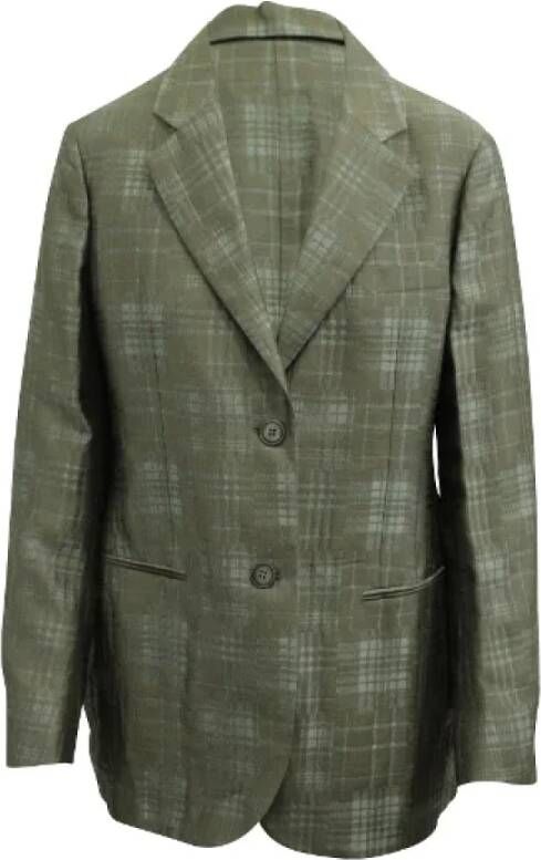 Armani Pre-owned Polyester outerwear Groen Dames