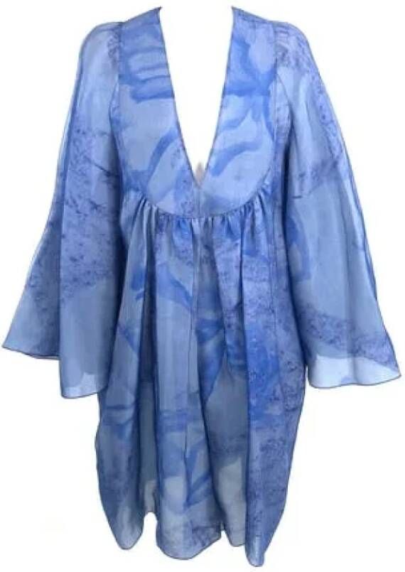 Armani Pre-owned Silk dresses Blauw Dames