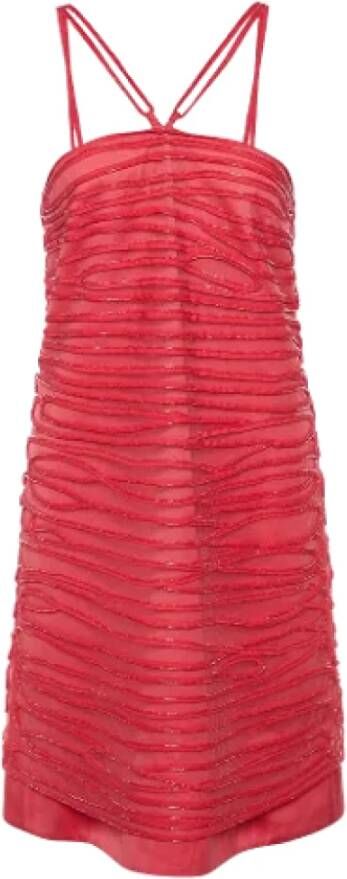 Armani Pre-owned Tulle dresses Roze Dames