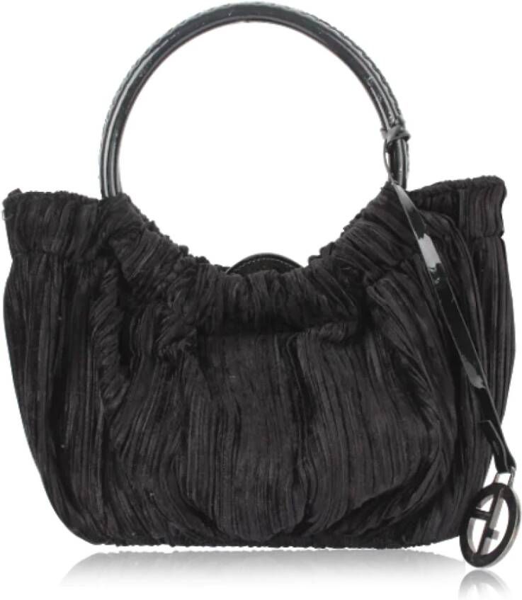Armani Pre-owned Velvet handbags Zwart Dames