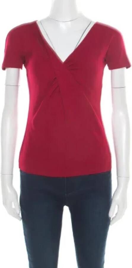Armani Pre-owned Viscose tops Rood Dames