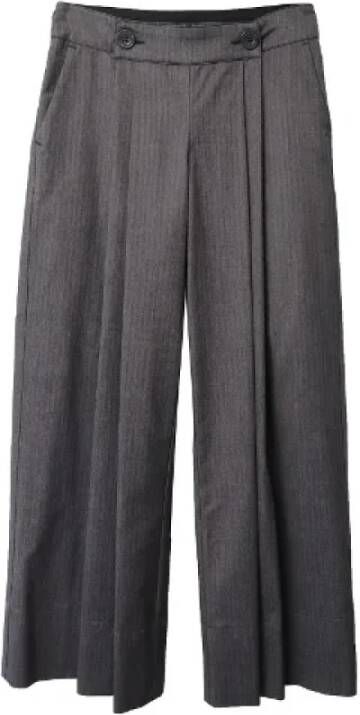 Armani Pre-owned Wool bottoms Grijs Dames