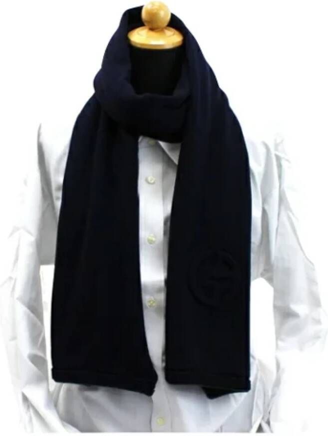 Armani Pre-owned Wool scarves Zwart Dames